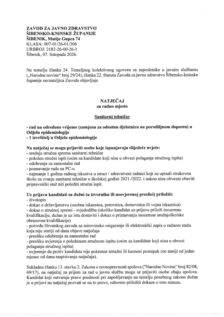Natječaj