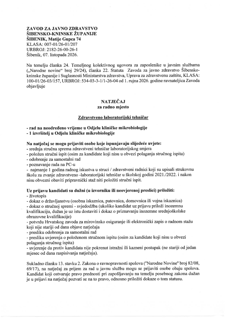 Natječaj