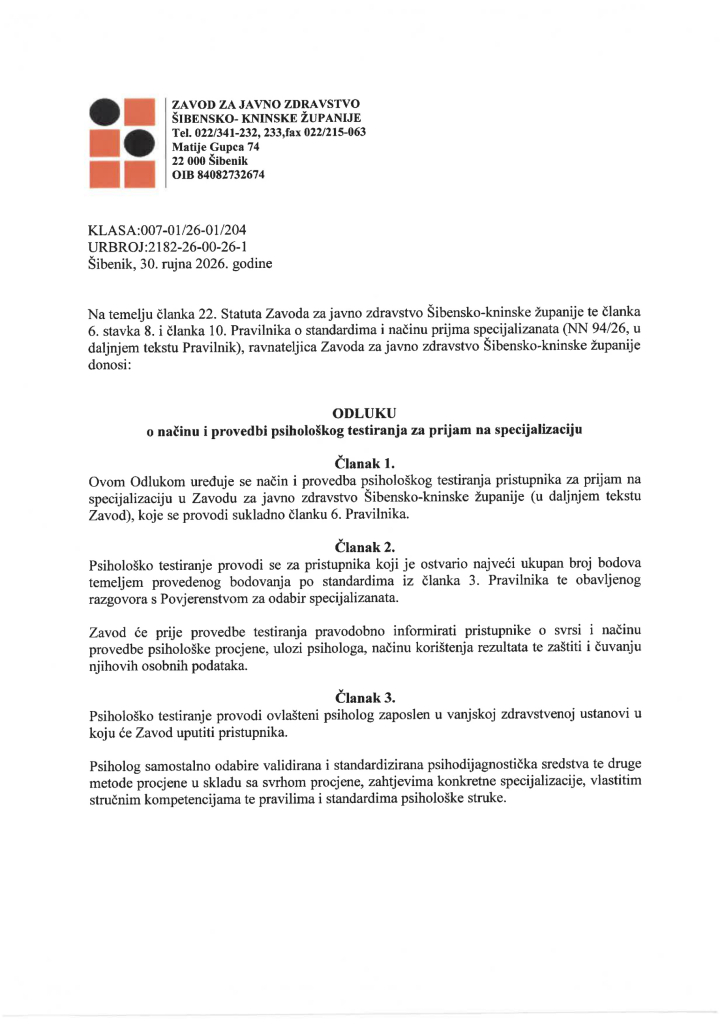 odluka 1
