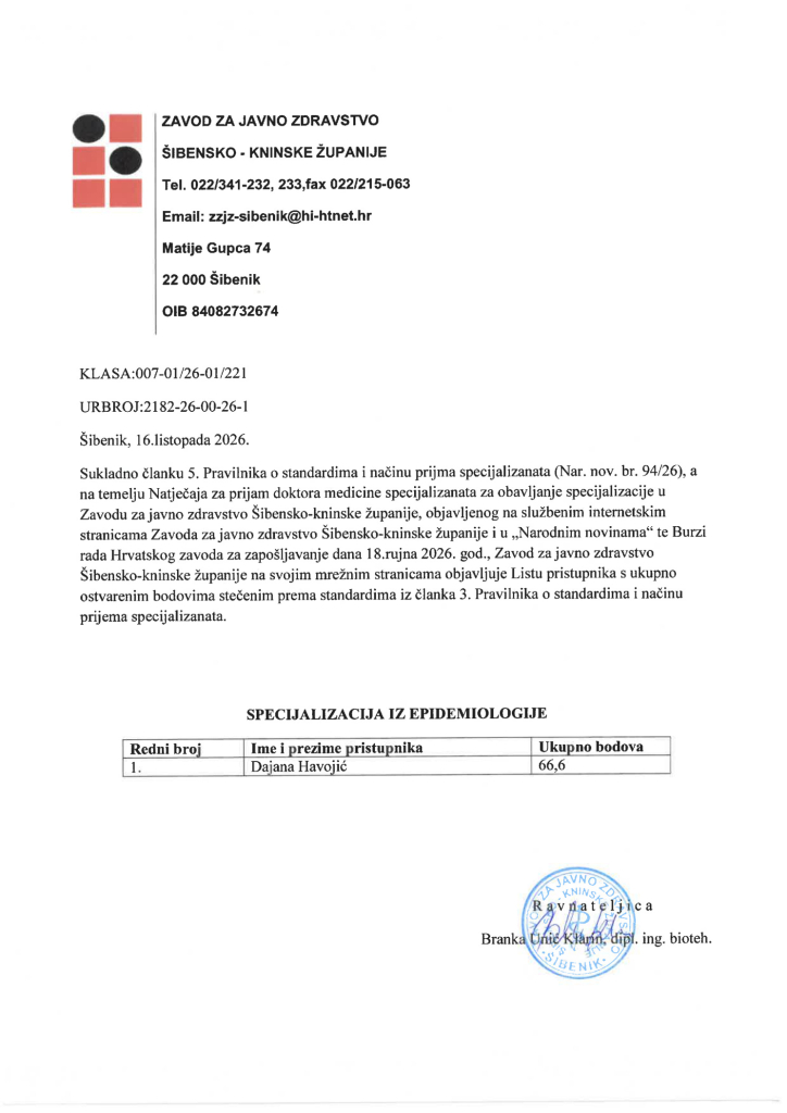 Specijalizacija iz epidemiologije